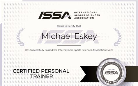 how hard is the issa personal training test|issa personal training certificate template.